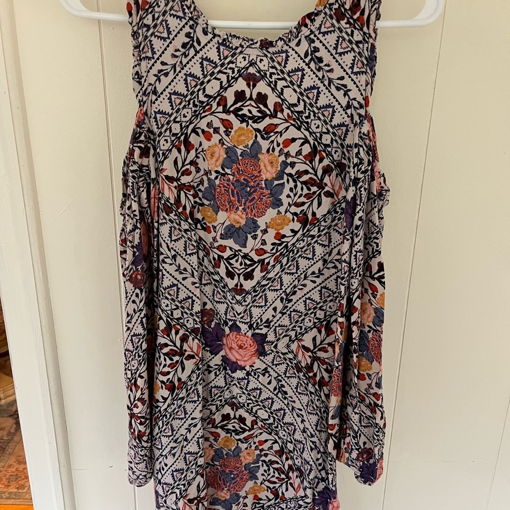 Xhilaration Floral Patterned Midi Dress - Multicolor